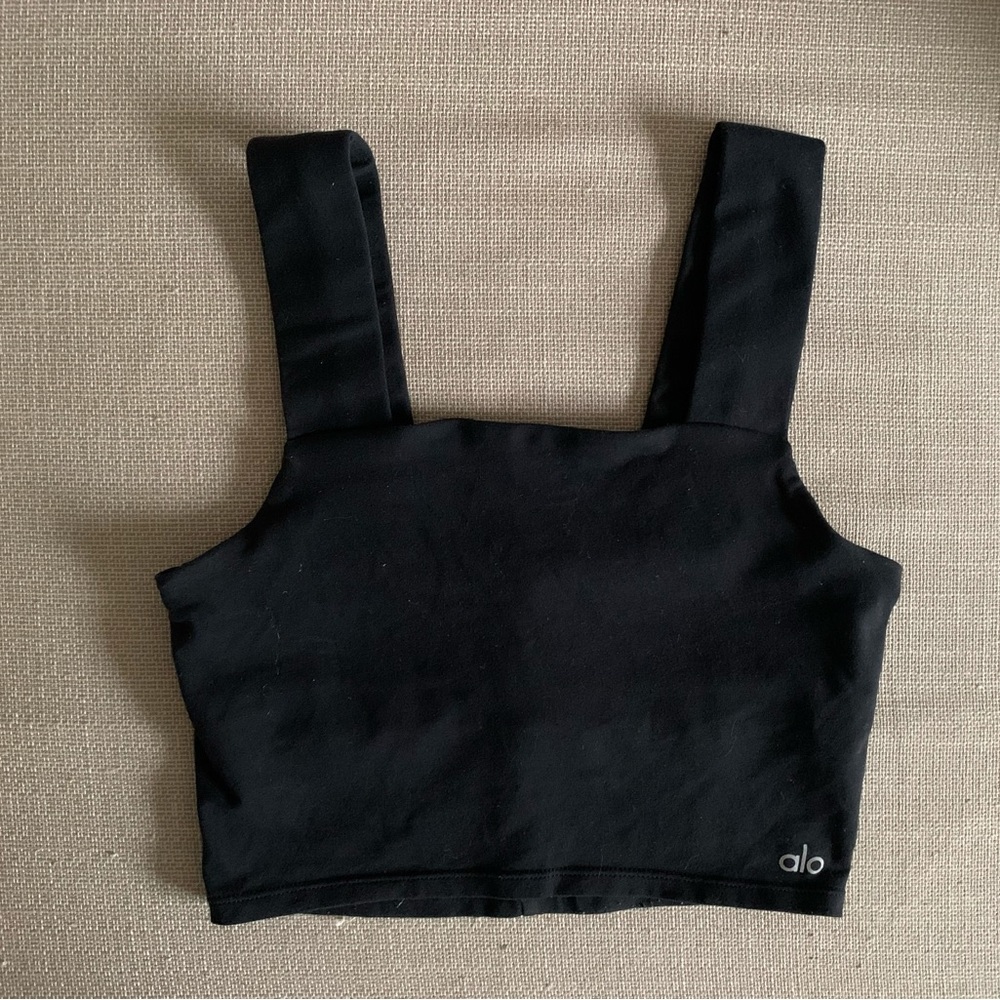 Alo crop square neck top